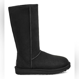 UGG Classic Tall II Genuine Shearling Lined Black Boots